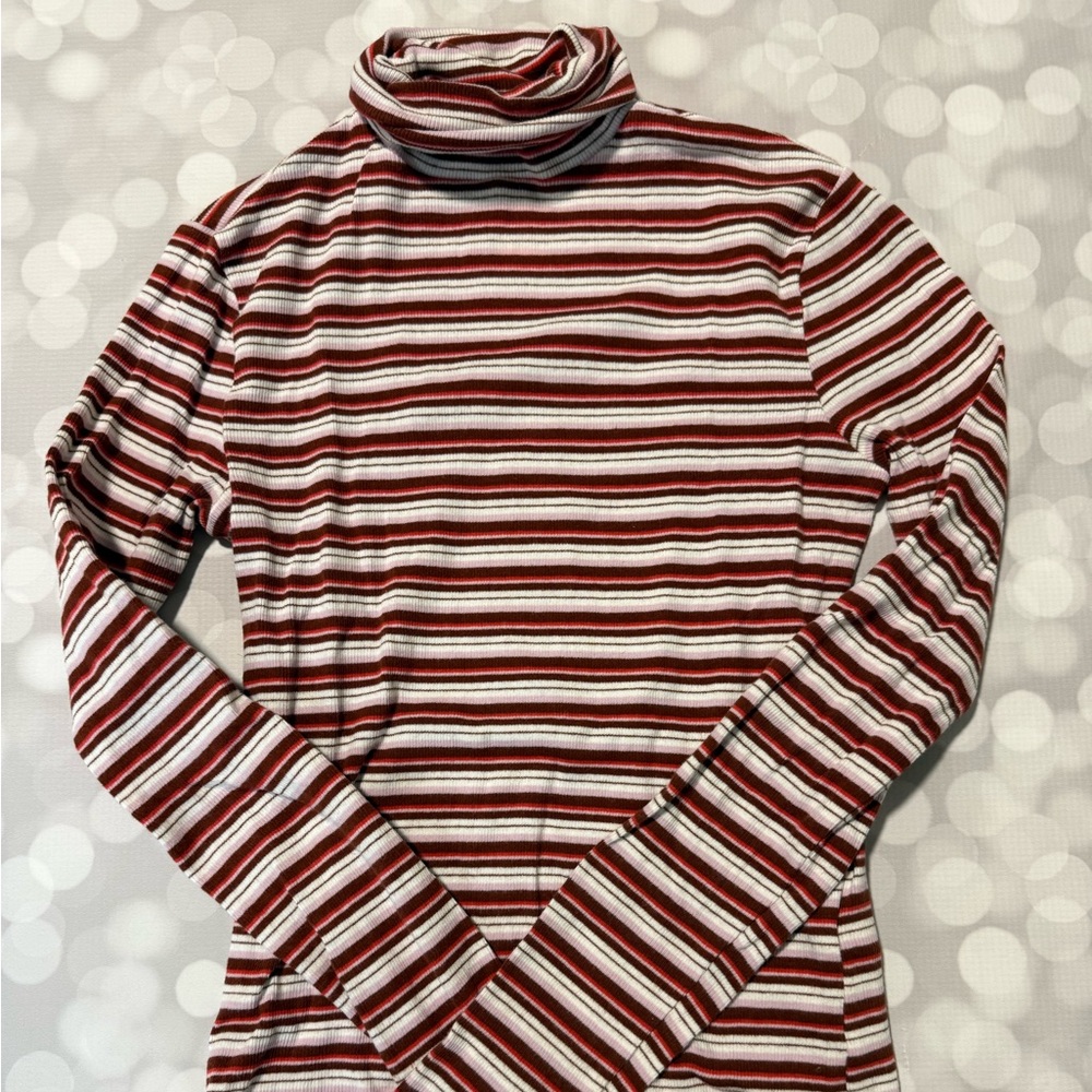 Levi's Red and White Striped Long Sleeve Tee